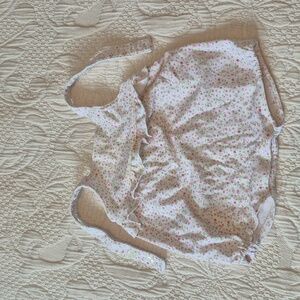 Kissy Kissy girls 3-6 months pink, green & white bubble romper tiny flowers EUC